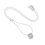 Load image into Gallery viewer, Square necklace in white gold with white diamonds of 0.59 ct in weight