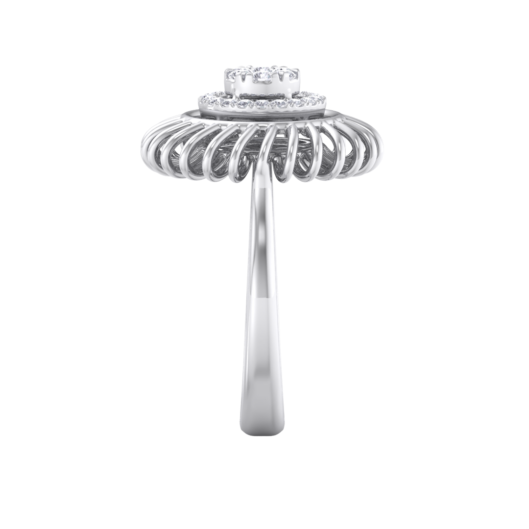 Diamond ring in white gold with white diamonds of 0.23 ct in weight