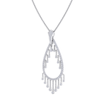 Load image into Gallery viewer, Waterfall pendant in yellow gold with white diamonds of 1.72 ct in weight