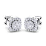 Load image into Gallery viewer, Elegant stud earrings in yellow gold with white diamonds of 0.51 ct in weight