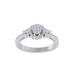 Load image into Gallery viewer, Diamond ring in yellow gold with white diamonds of 0.40 ct in weight