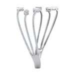 Load image into Gallery viewer, Intricate cuff in white gold with white diamonds of 3.24 ct in weight