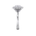 Load image into Gallery viewer, Halo Diamond ring in yellow gold with white diamonds of 0.34 ct in weight