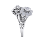 Load image into Gallery viewer, flower ring in rose gold with white diamonds of 1.62 ct in weight