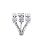 Load image into Gallery viewer, Triple band hearts ring in yellow gold with white diamonds of 3.24 ct in weight