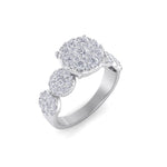 Load image into Gallery viewer, Bridal ring in white gold with white diamonds of 2.29 ct in weight