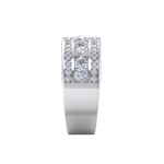 Load image into Gallery viewer, Five row diamond ring in yellow gold with white diamonds of 1.39 ct in weight