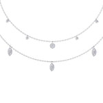 Load image into Gallery viewer, Multi-strand necklace in white gold with white diamonds of 0.65 ct in weight