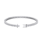 Load image into Gallery viewer, Tennis bracelet in yellow gold with white diamonds of 0.88 ct in weight