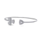Load image into Gallery viewer, Cuff bracelet in rose gold with white diamonds of 0.53 ct in weight
