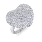 Load image into Gallery viewer, Beautiful Happy Heart Diamond ring in yellow gold with white diamonds of 2.45 ct in weight