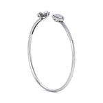Load image into Gallery viewer, Diamond cuff bracelet in white gold with white diamonds of 0.56 ct in weight
