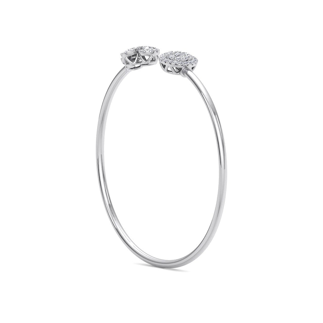 Cuff bracelet in rose gold with white diamonds of 0.57 ct in weight
