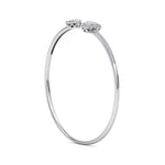 Load image into Gallery viewer, Hearts cuff bracelet in white gold with white diamonds of 0.56 ct in weight