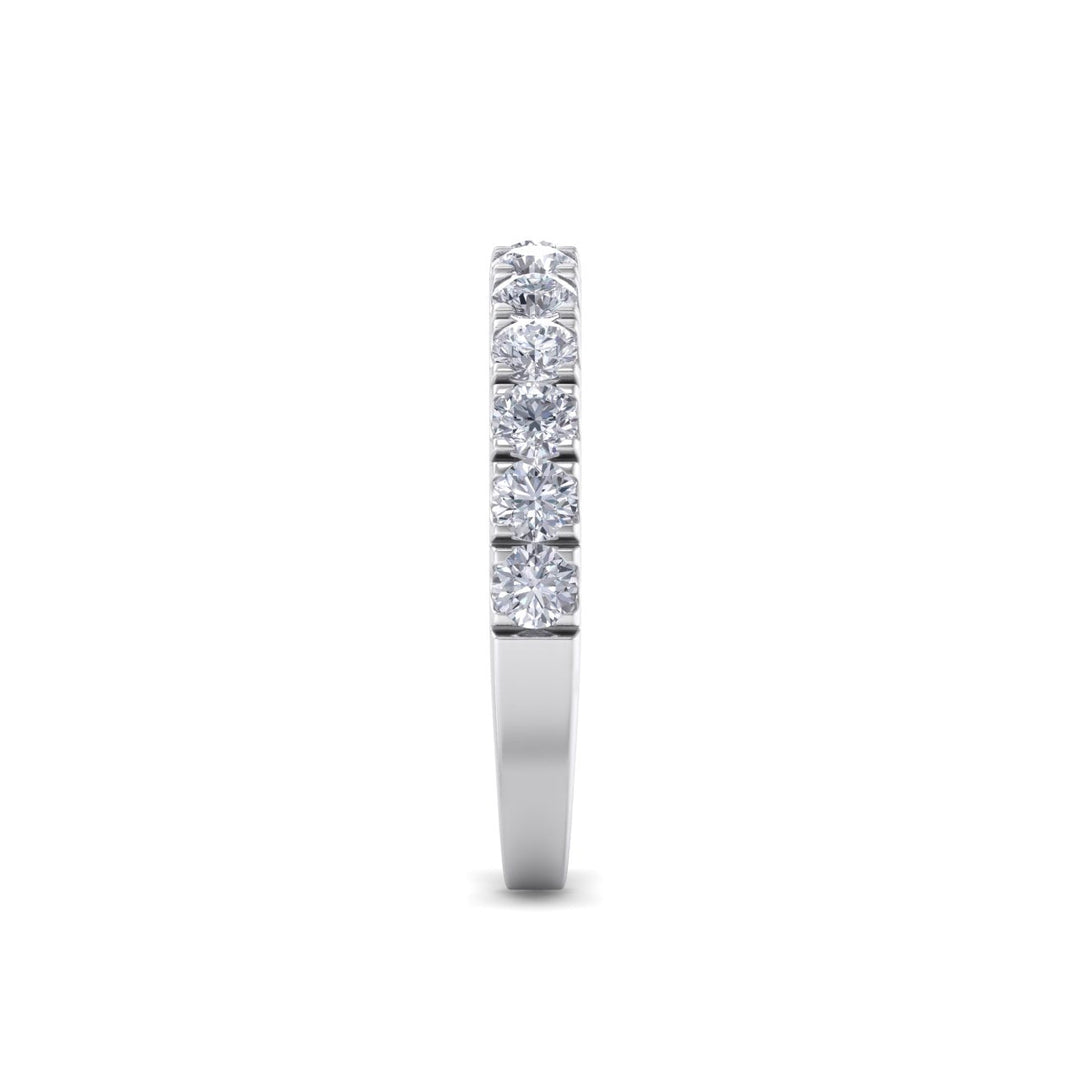 Classic Wedding band in rose gold with white diamonds of 0.96 ct in weight