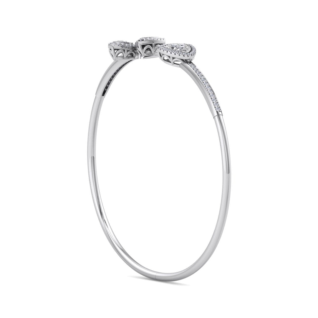 Cuff bracelet in rose gold with white diamonds of 0.53 ct in weight