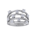 Load image into Gallery viewer, Multi-band ring in yellow gold with white diamonds of 0.90 ct in weight