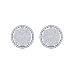 Load image into Gallery viewer, Halo stud earrings in rose gold with white diamonds of 1.11 ct in weight