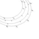 Load image into Gallery viewer, Multi-strand drop necklace in yellow gold with white diamonds of 0.68 ct in weight