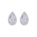 Load image into Gallery viewer, Pear shaped earrings in white gold with white diamonds of 0.79 ct in weight
