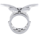 Load image into Gallery viewer, Enchanted butterfly ring in rose gold with white diamonds of 2.79 ct in weight