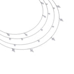 Load image into Gallery viewer, Multi-strand drop necklace in rose gold with white diamonds of 0.68 ct in weight