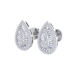 Load image into Gallery viewer, Pear shaped earrings in white gold with white diamonds of 0.79 ct in weight