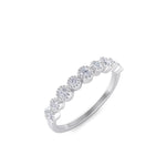 Load image into Gallery viewer, Milgrain wedding band in rose gold with white diamonds of 0.25 ct in weight