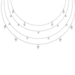 Load image into Gallery viewer, Multi-strand drop necklace in rose gold with white diamonds of 0.68 ct in weight