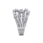 Load image into Gallery viewer, Multi-band ring in white gold with white diamonds of 0.90 ct in weight