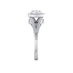 Load image into Gallery viewer, Cluster engagement ring in yellow gold with white diamonds of 0.44 ct in weight