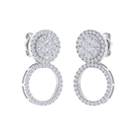 Load image into Gallery viewer, 3 in 1 earrings in yellow gold with white diamonds of 0.79 ct in weight