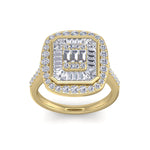 Load image into Gallery viewer, Beautiful Ring in yellow gold with white diamonds of 3.07 ct in weight