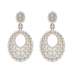 Load image into Gallery viewer, Classic earrings in yellow gold with white diamonds of 5.40 ct in weight