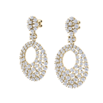 Load image into Gallery viewer, Classic earrings in yellow gold with white diamonds of 5.40 ct in weight