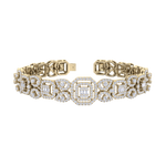 Load image into Gallery viewer, Statement bracelet in rose gold with white diamonds of 3.09 ct in weight