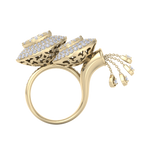 Load image into Gallery viewer, Diamond ring in yellow gold with white diamonds of 1.73 ct in weight