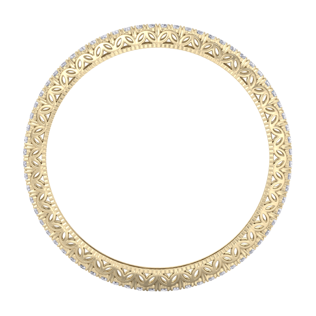 Diamond bangle in white gold with white diamonds of 11.04 ct in weight