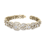 Load image into Gallery viewer, Statement bracelet in rose gold with white diamonds of 3.09 ct in weight