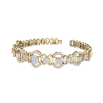 Load image into Gallery viewer, Statement bracelet in rose gold with white diamonds of 1.77 ct in weight