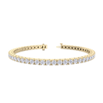 Load image into Gallery viewer, Tennis bracelet in yellow gold with white diamonds of 5.72 ct in weight