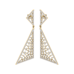 Load image into Gallery viewer, Drop earrings in white gold with white diamonds of 1.98 ct in weight