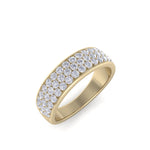 Load image into Gallery viewer, Classic Wedding band in rose gold with white diamonds of 0.83 ct in weight