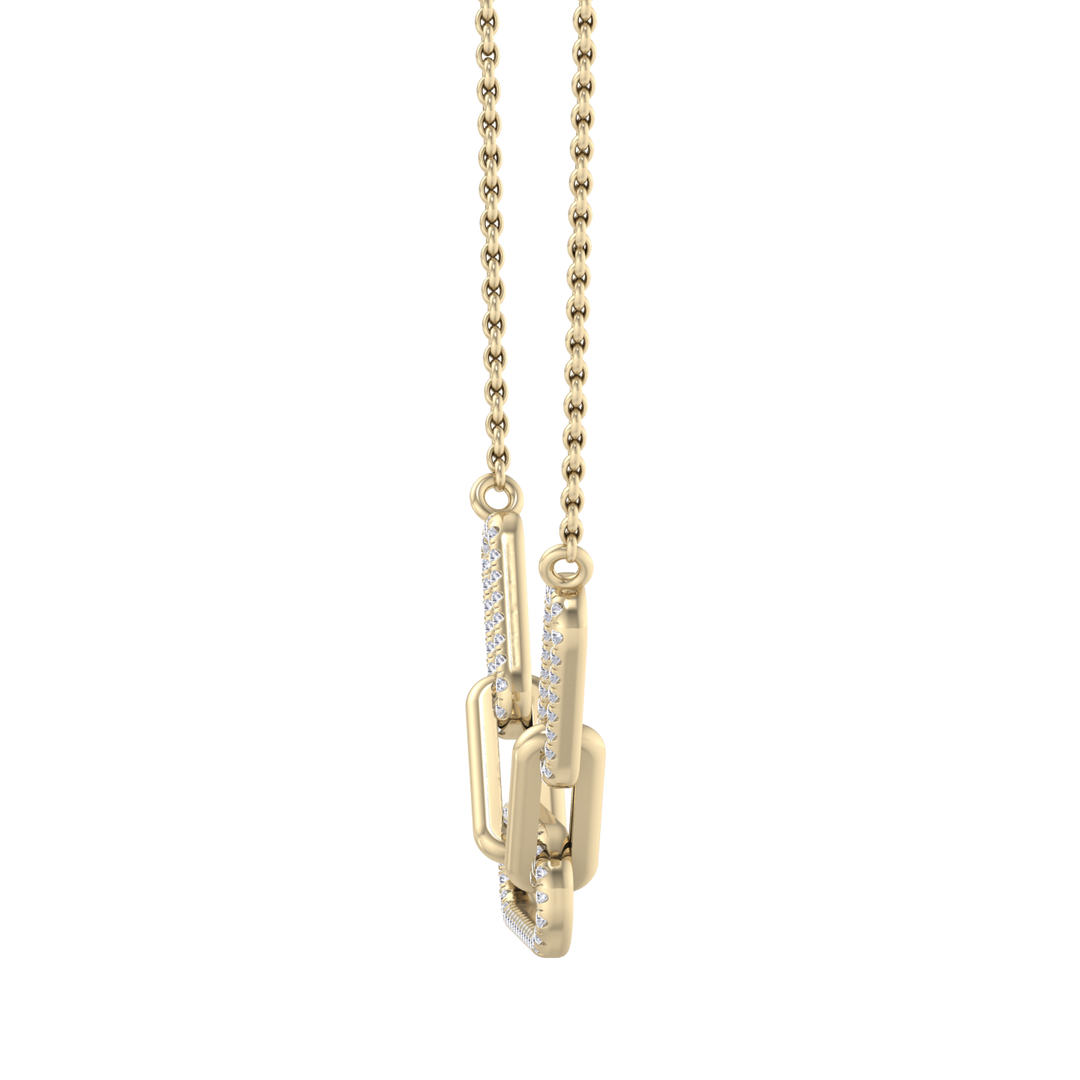 Diamond chain link necklace in white gold with white diamonds of 0.33 ct in weight