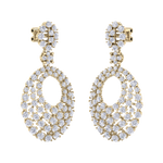 Load image into Gallery viewer, Classic earrings in yellow gold with white diamonds of 5.40 ct in weight