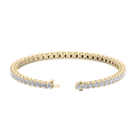 Load image into Gallery viewer, Tennis bracelet in yellow gold with white diamonds of 5.72 ct in weight