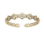 Load image into Gallery viewer, Statement bracelet in yellow gold with white diamonds of 1.77 ct in weight