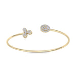 Load image into Gallery viewer, Cuff bracelet in rose gold with white diamonds of 0.48 ct in weight