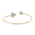 Load image into Gallery viewer, Elegant cuff bracelet in white gold with white diamonds of 0.52 ct in weight