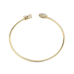 Load image into Gallery viewer, Cuff bracelet in rose gold with white diamonds of 0.48 ct in weight